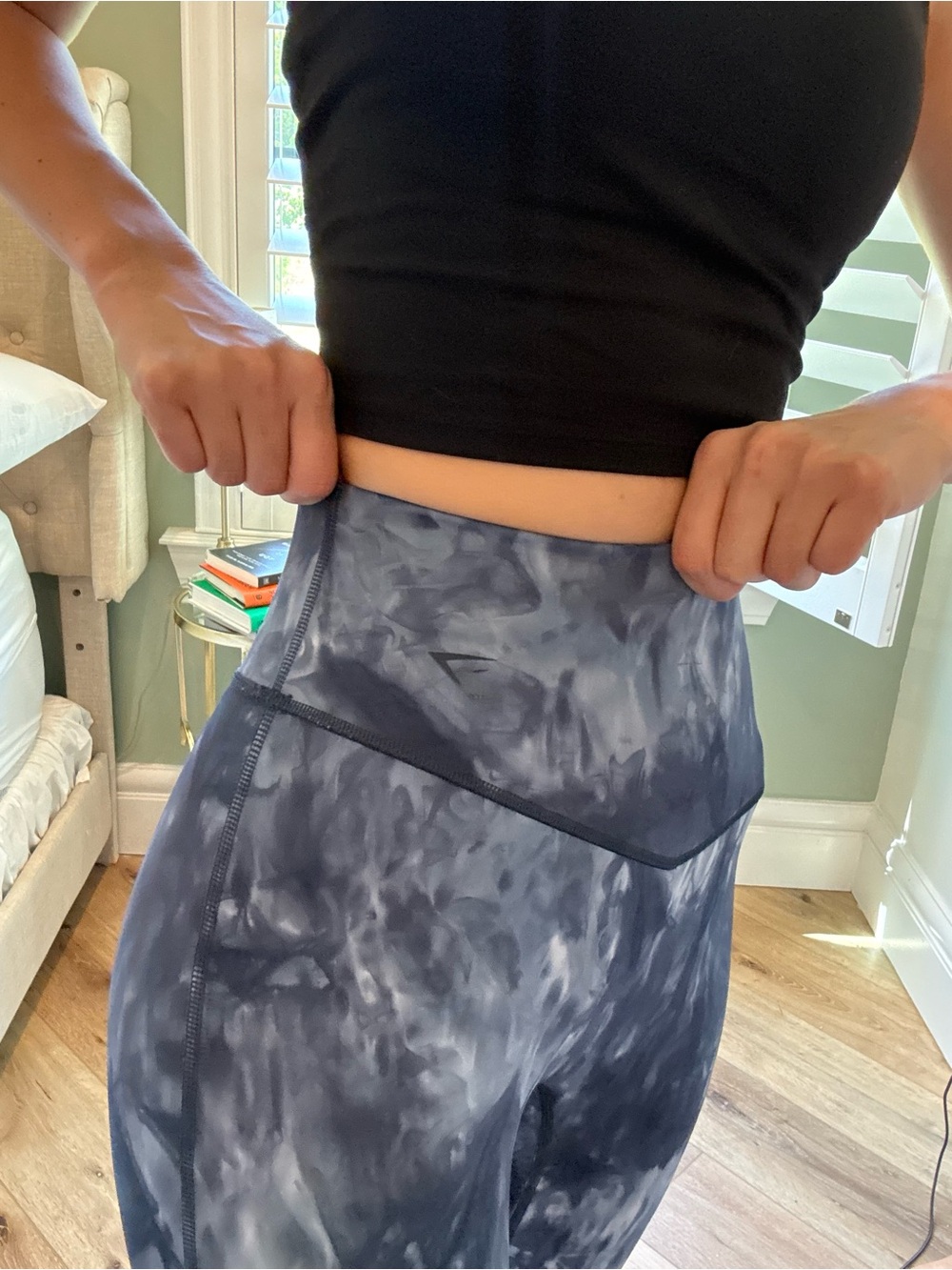Gymshark Navy Tie-Dye Workout Leggings